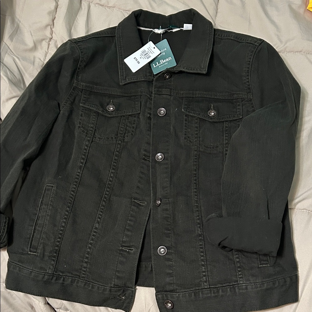 L.L. Bean Dark Green Denim Jacket